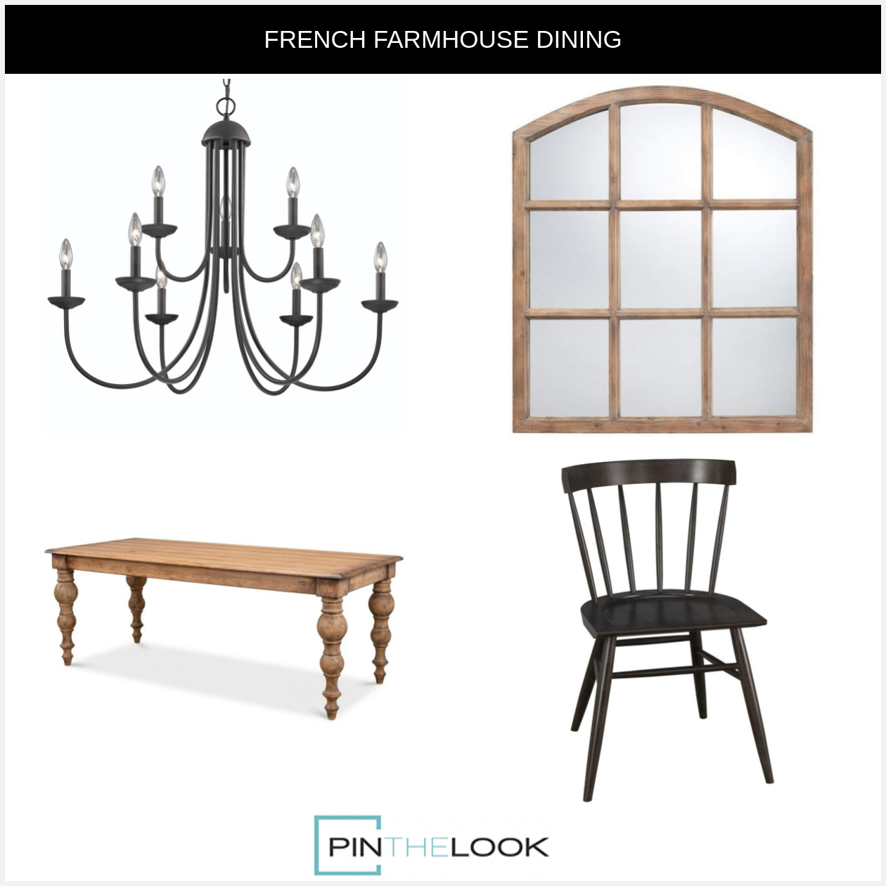 Modern Farmhouse Slat Back Dining Chair