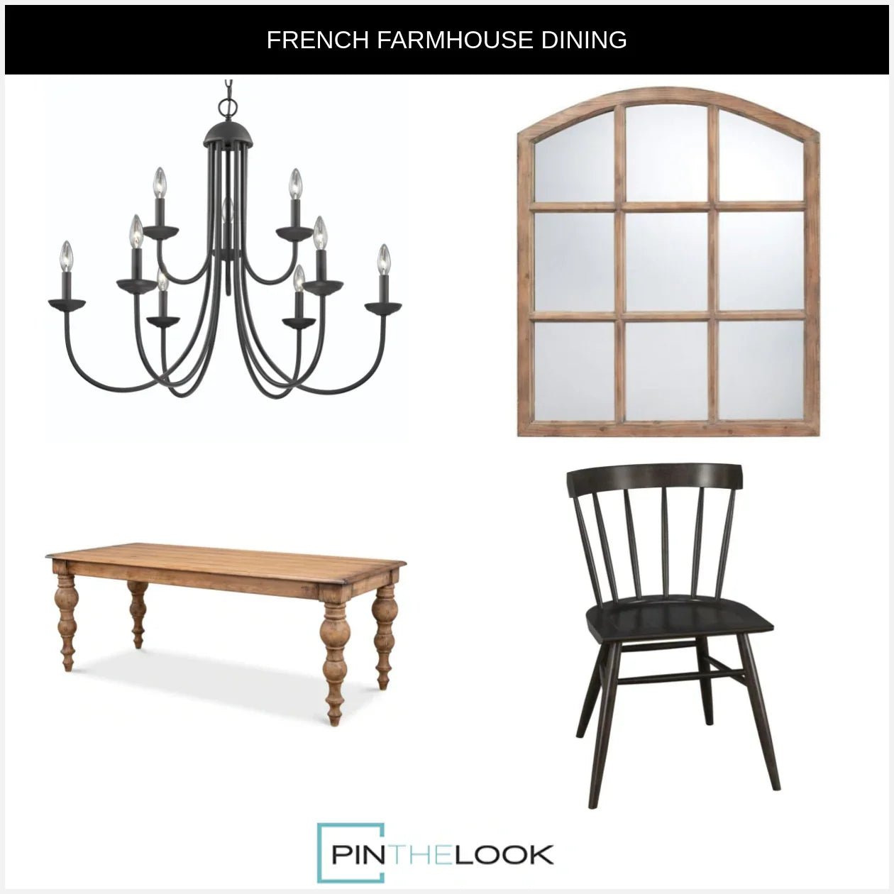 Modern Farmhouse Slat Back Dining Chair