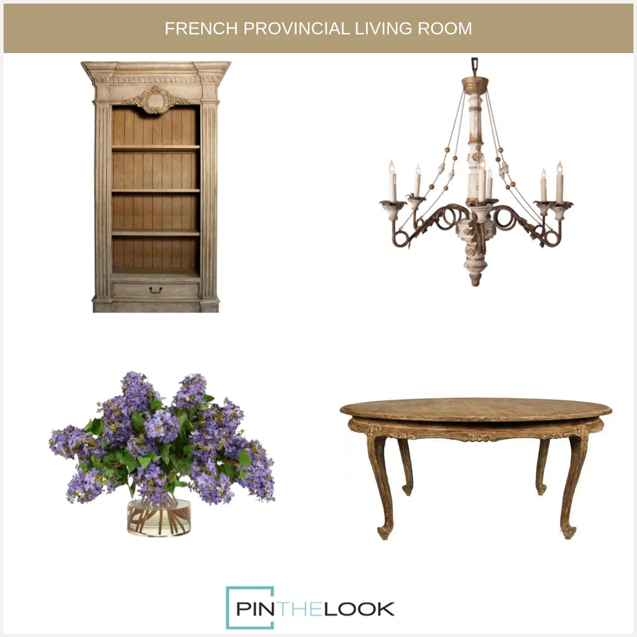 Valeria French Draped Wooden Chandelier
