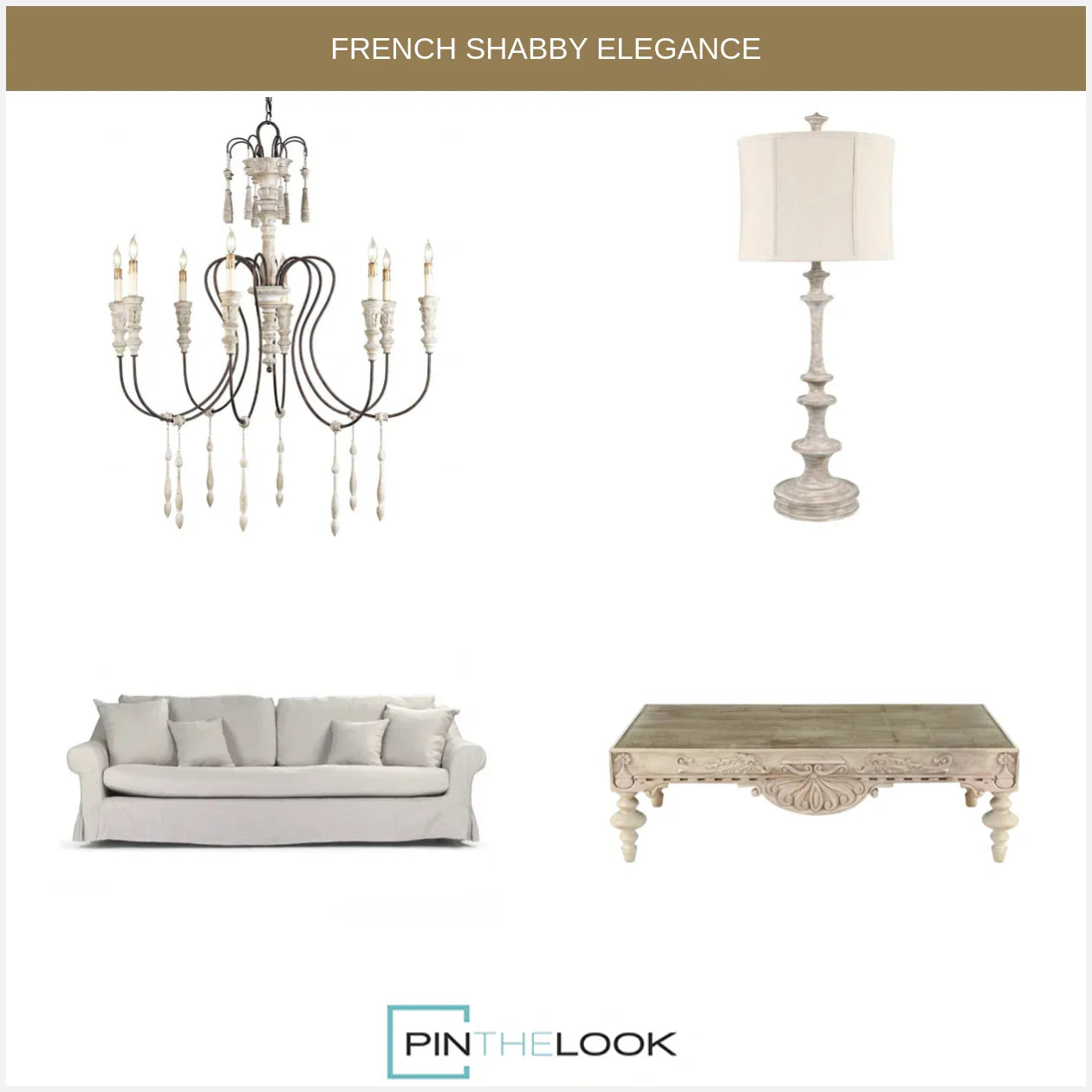 Shabby Chic and Iron Chandelier