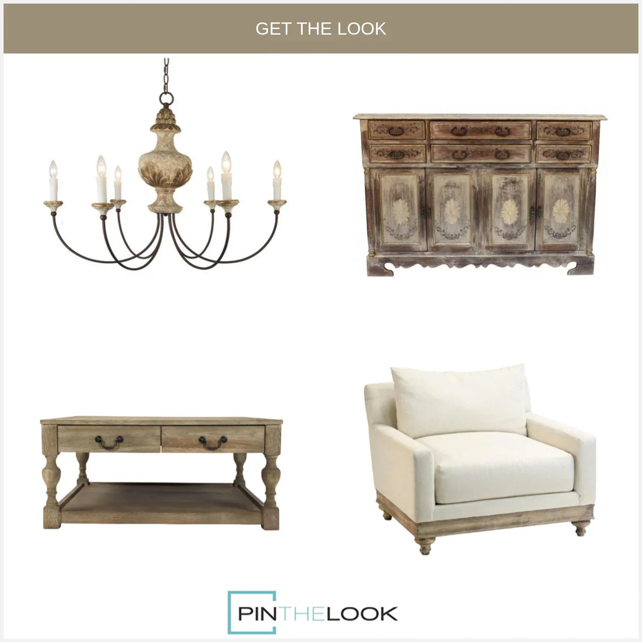 Provincial Square Coffee Table with Drawers