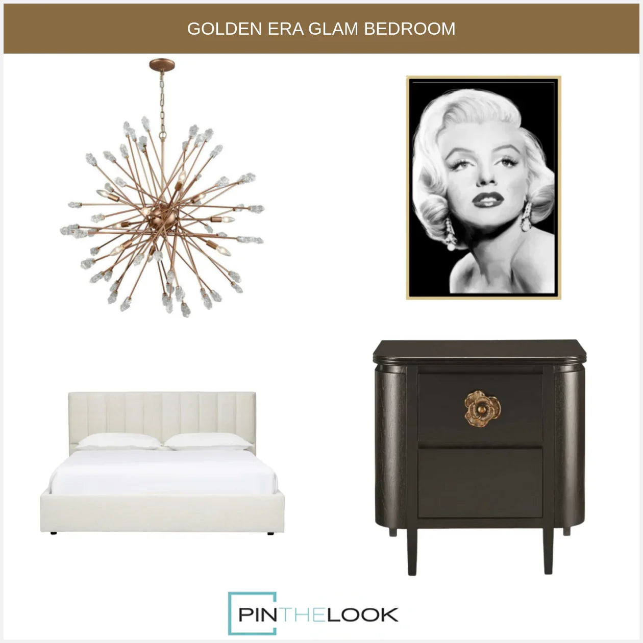 Black Florale Nightstand