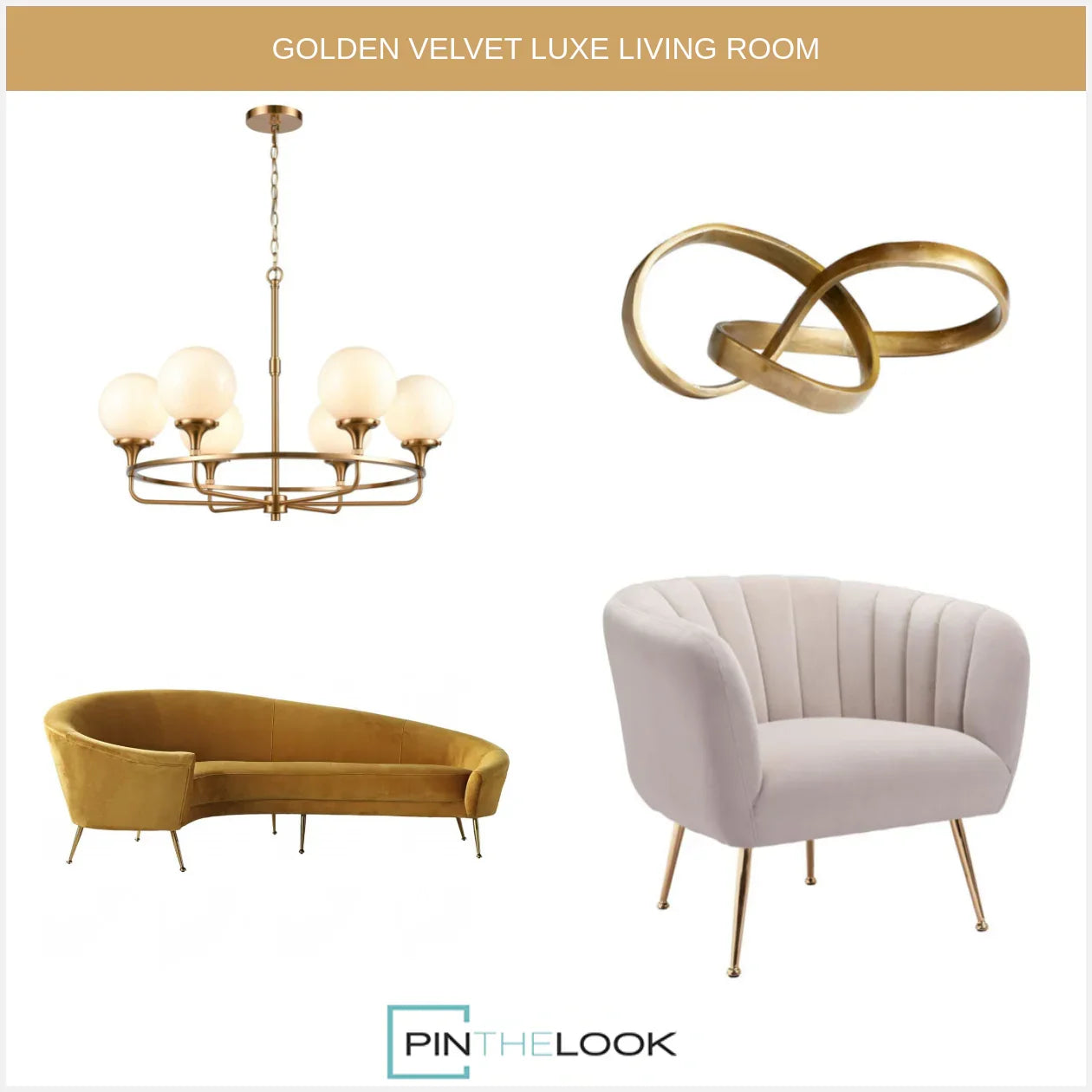 Modern Luxe Dijon Velvet Sofa