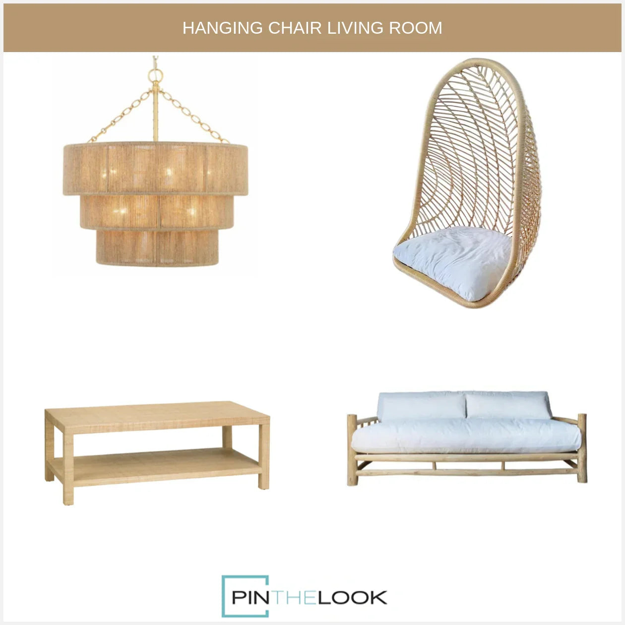 Natural Rattan Outdoor Hanging Chair