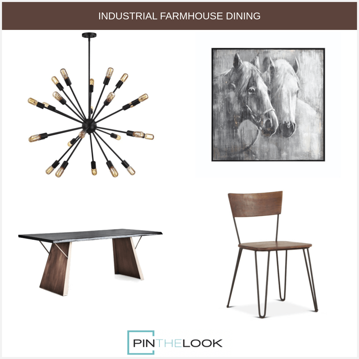 Steel Modern Industrial Dining Table