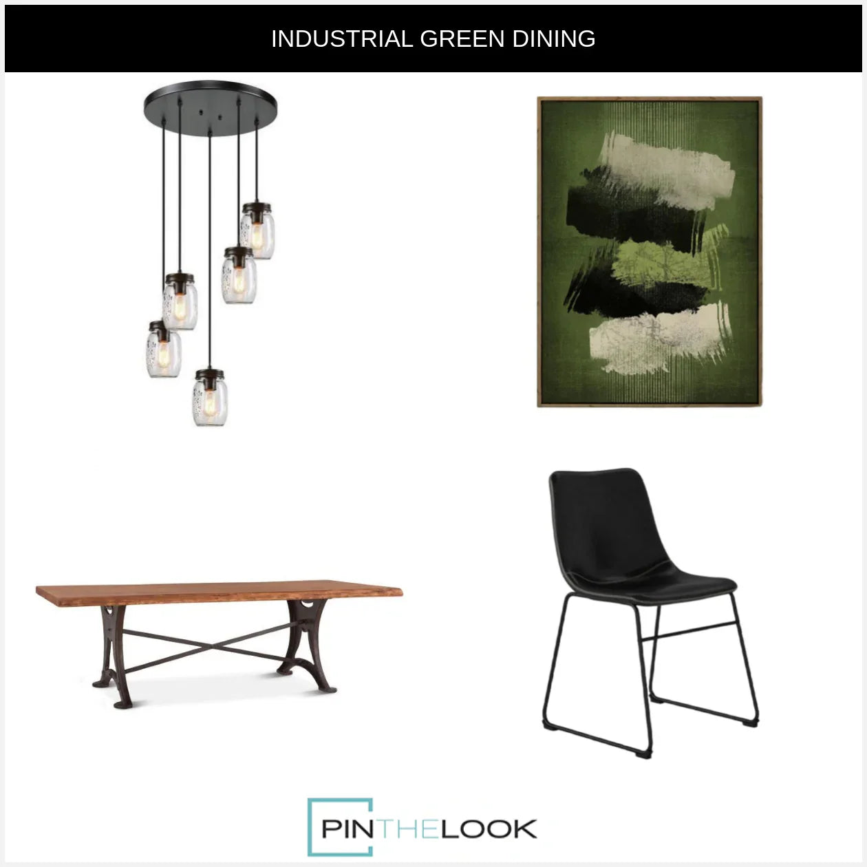 Rustic Wood Iron Forged Pedestal Dining Table