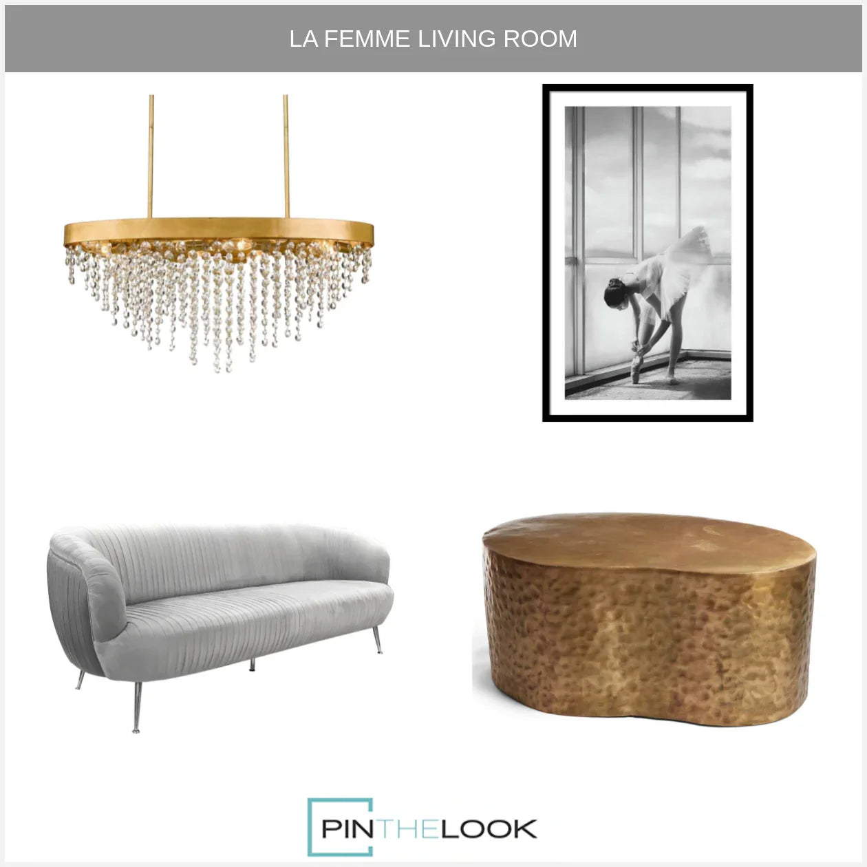 Gold Crystal Rainfall Chandelier