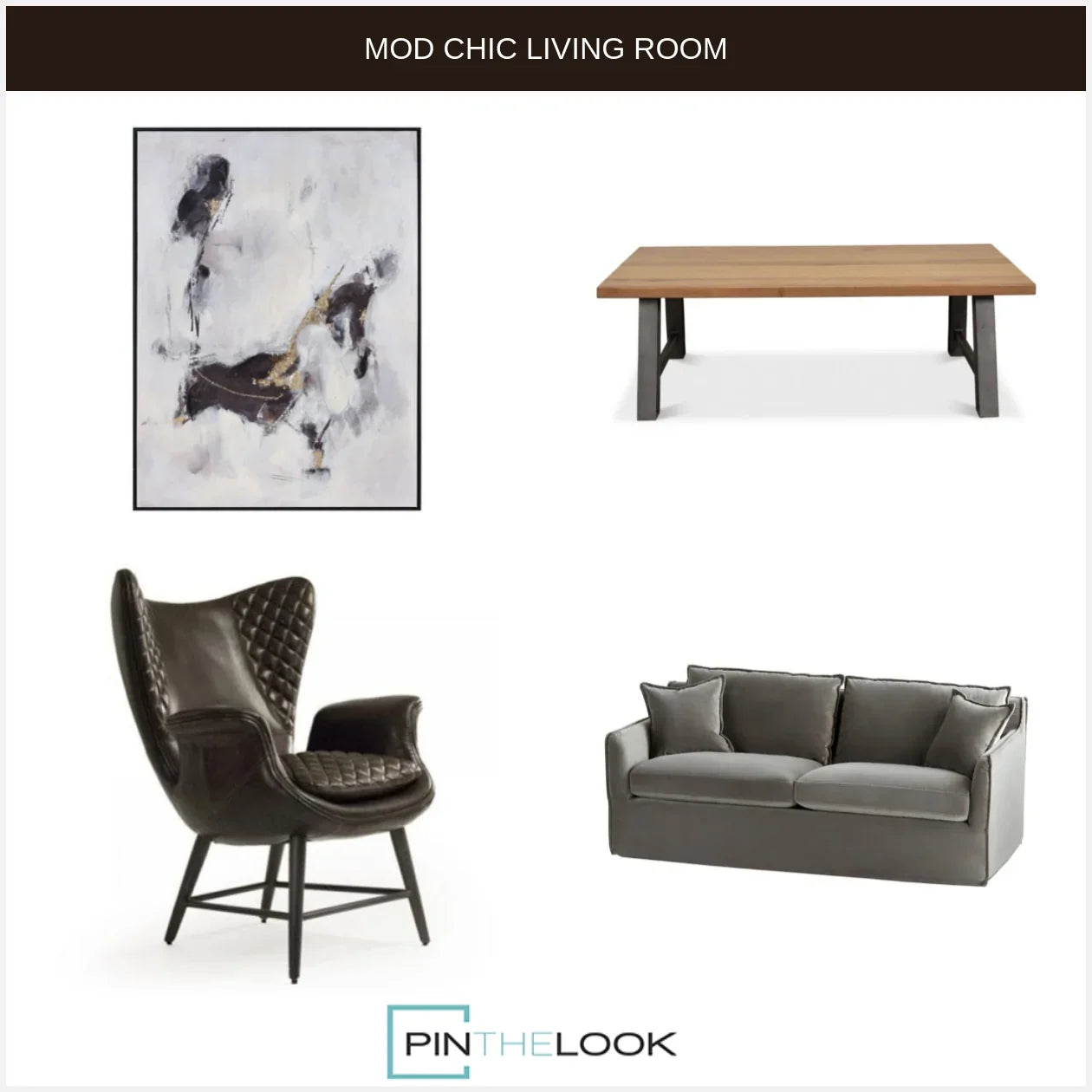Plush Grey Velvet Sofa