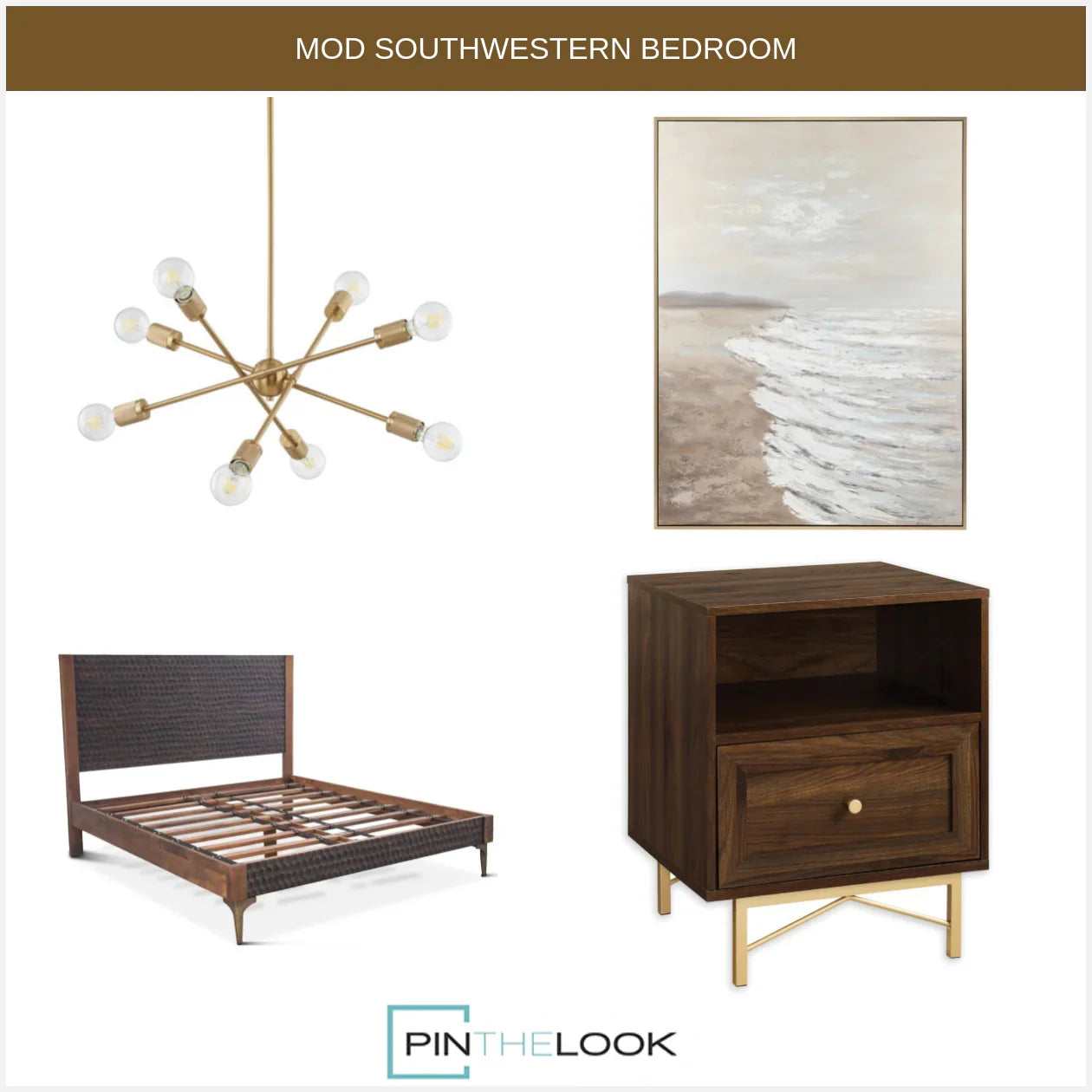 Rustic Wood and Iron Two-Toned Bed