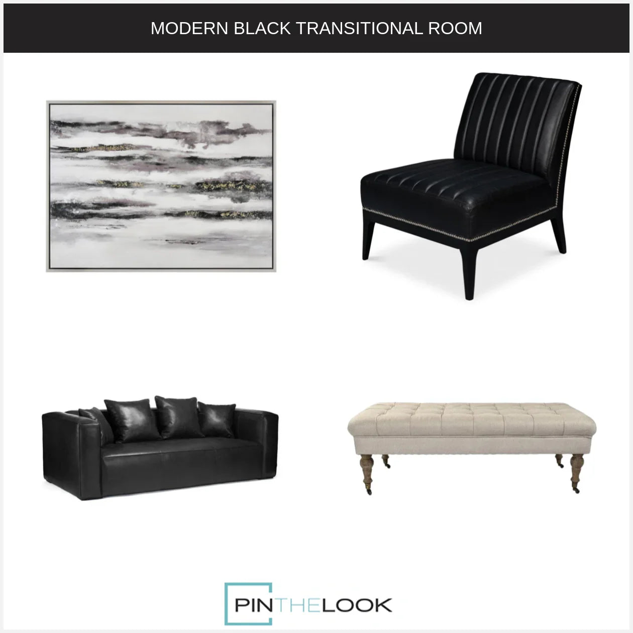 Natural Linen Maison Tufted Oak Ottoman