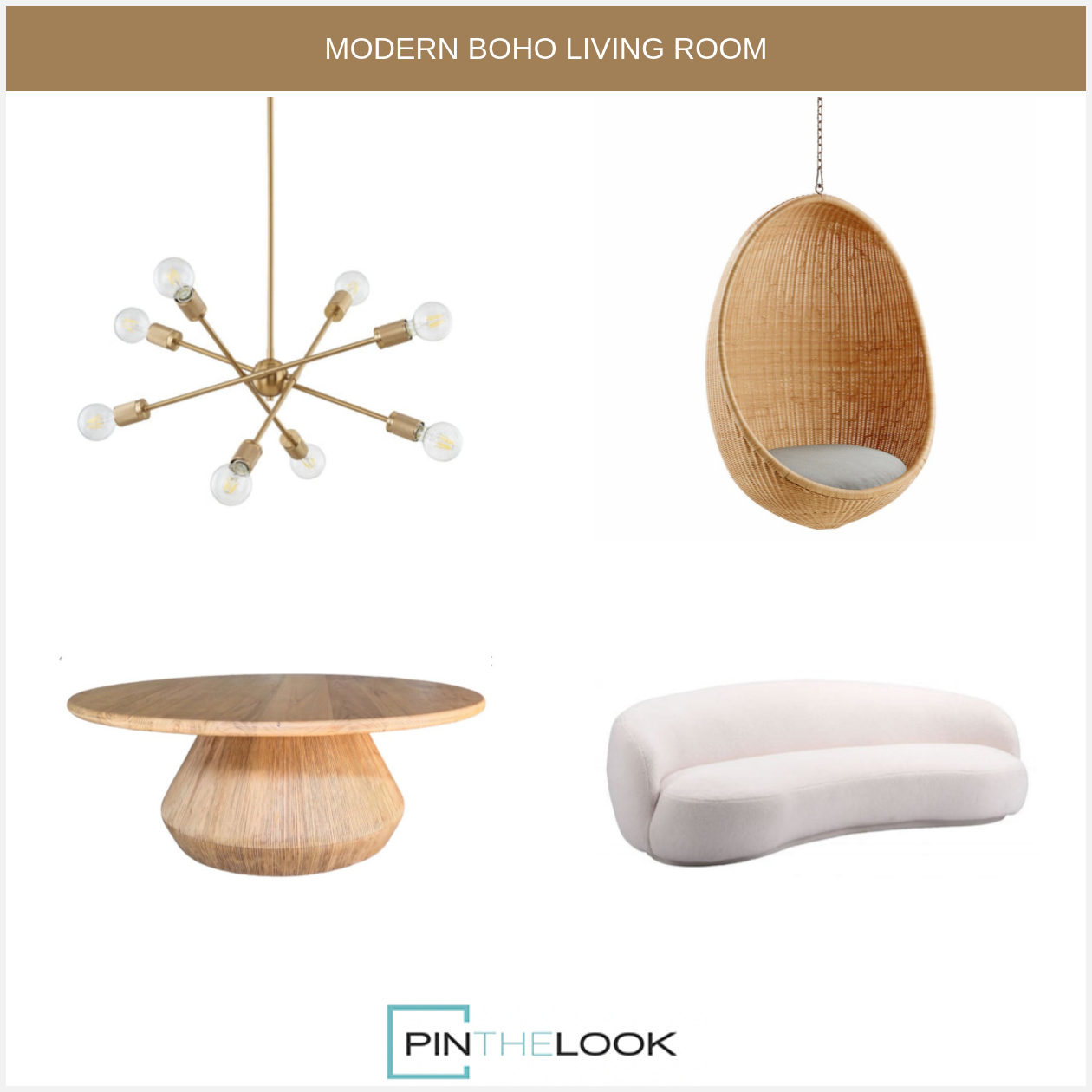 Natural Wooden Round Coffee Table