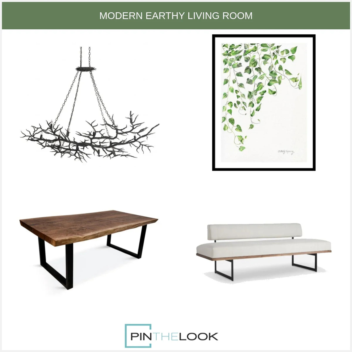 Stained Wood Block Coffee Table