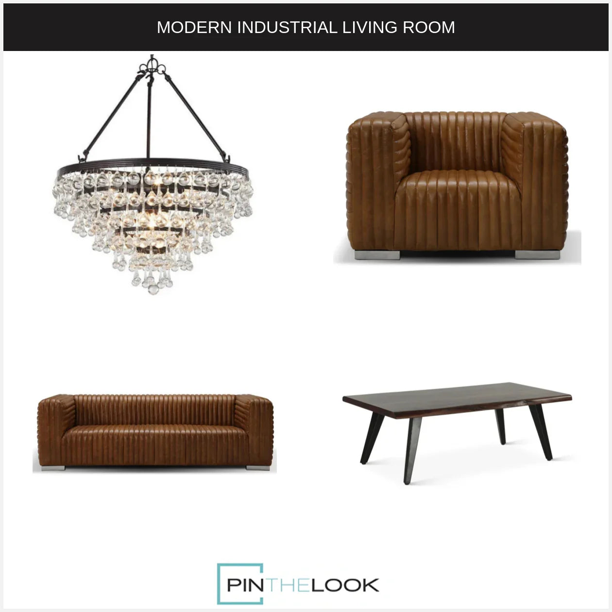 Ribbed Leather Canyon Sofa