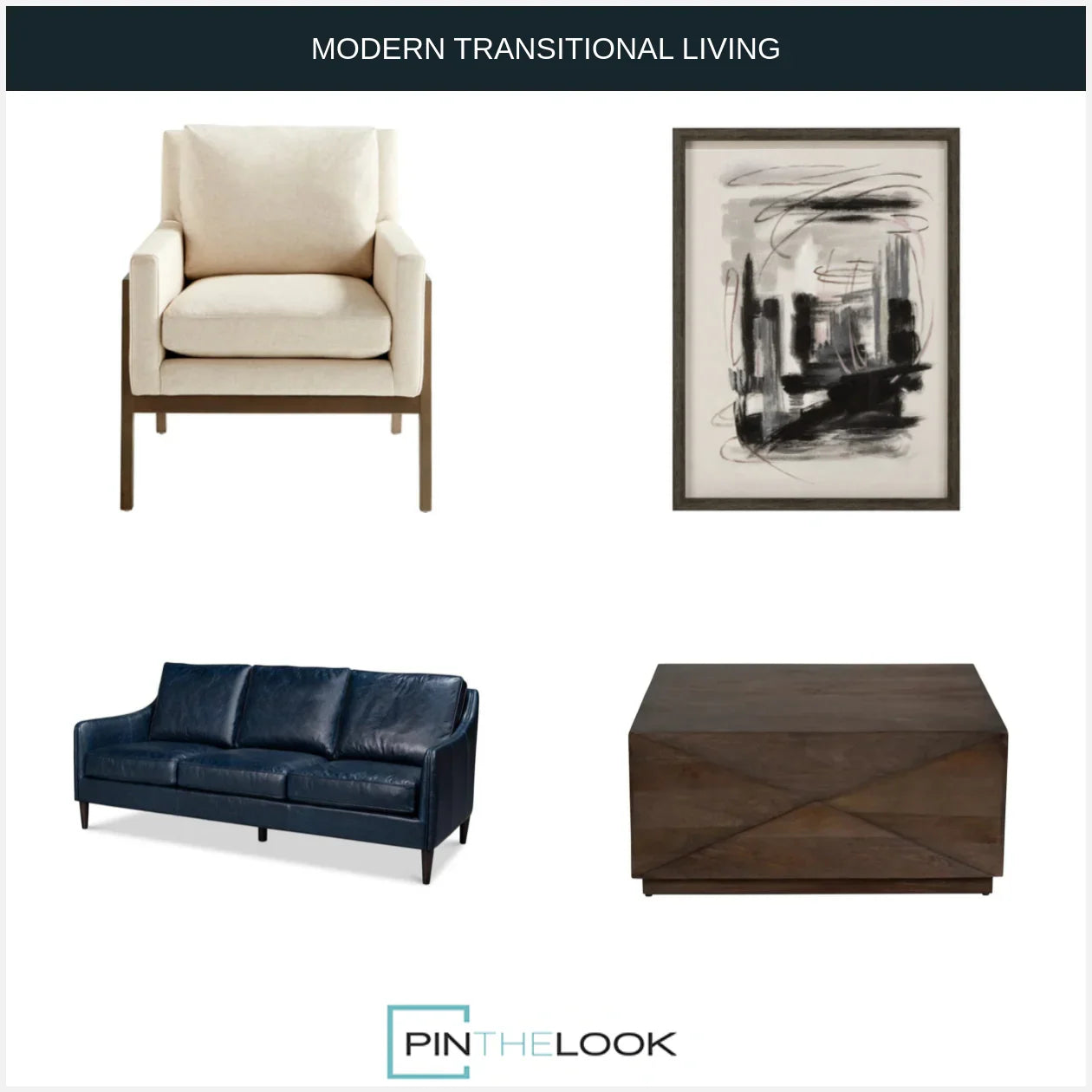 Chateau Blue Leather Sofa