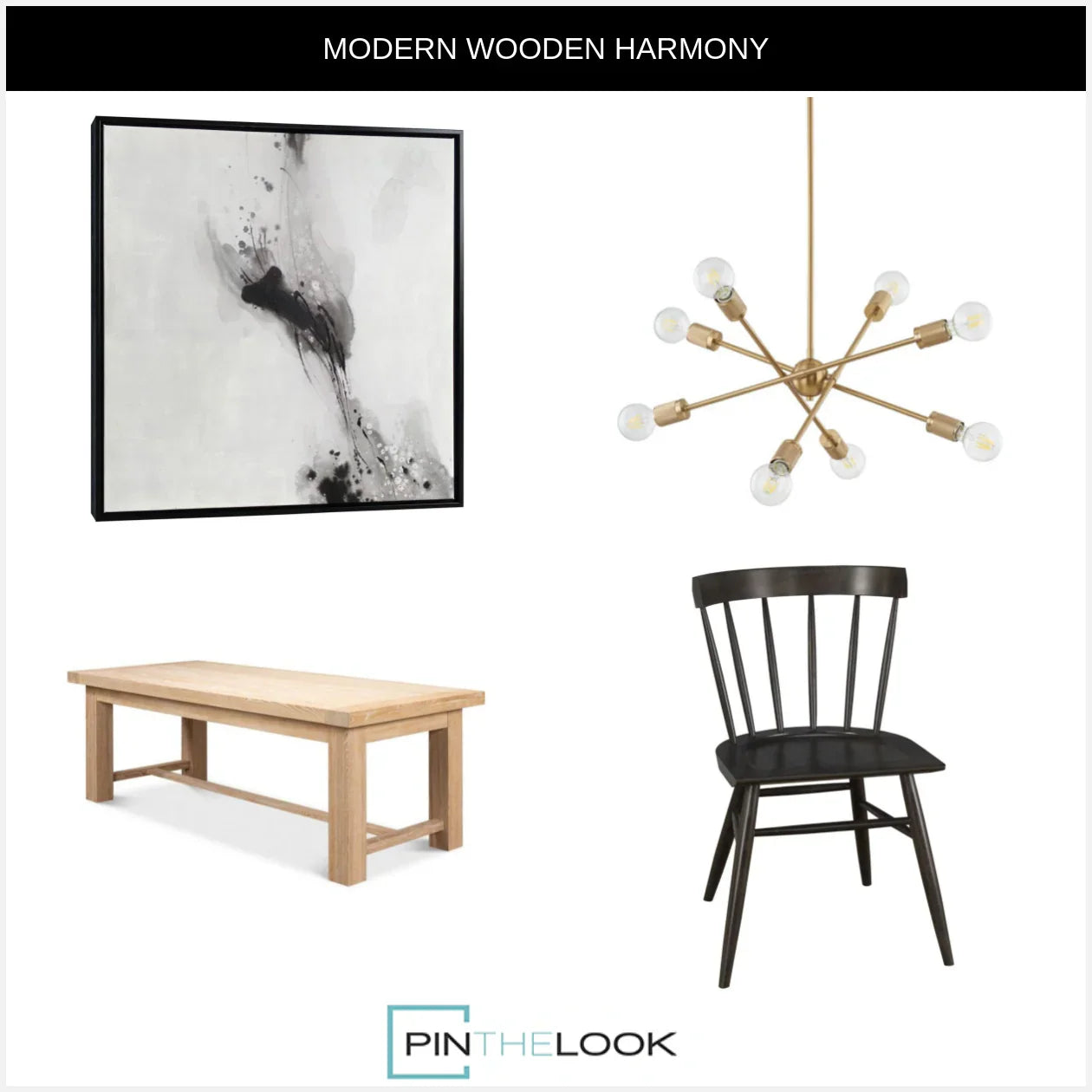 Modern Farmhouse Slat Back Dining Chair