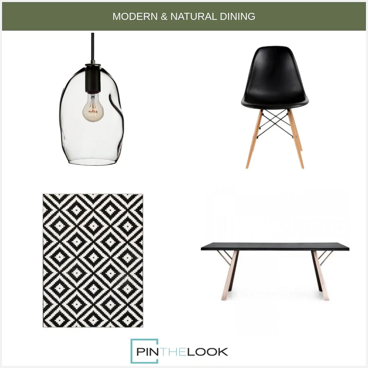 Steel Modern Industrial Dining Table