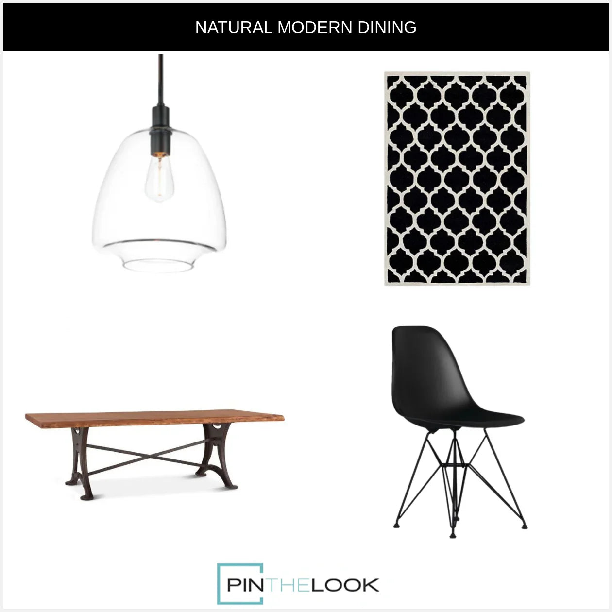 Rustic Wood Iron Forged Pedestal Dining Table