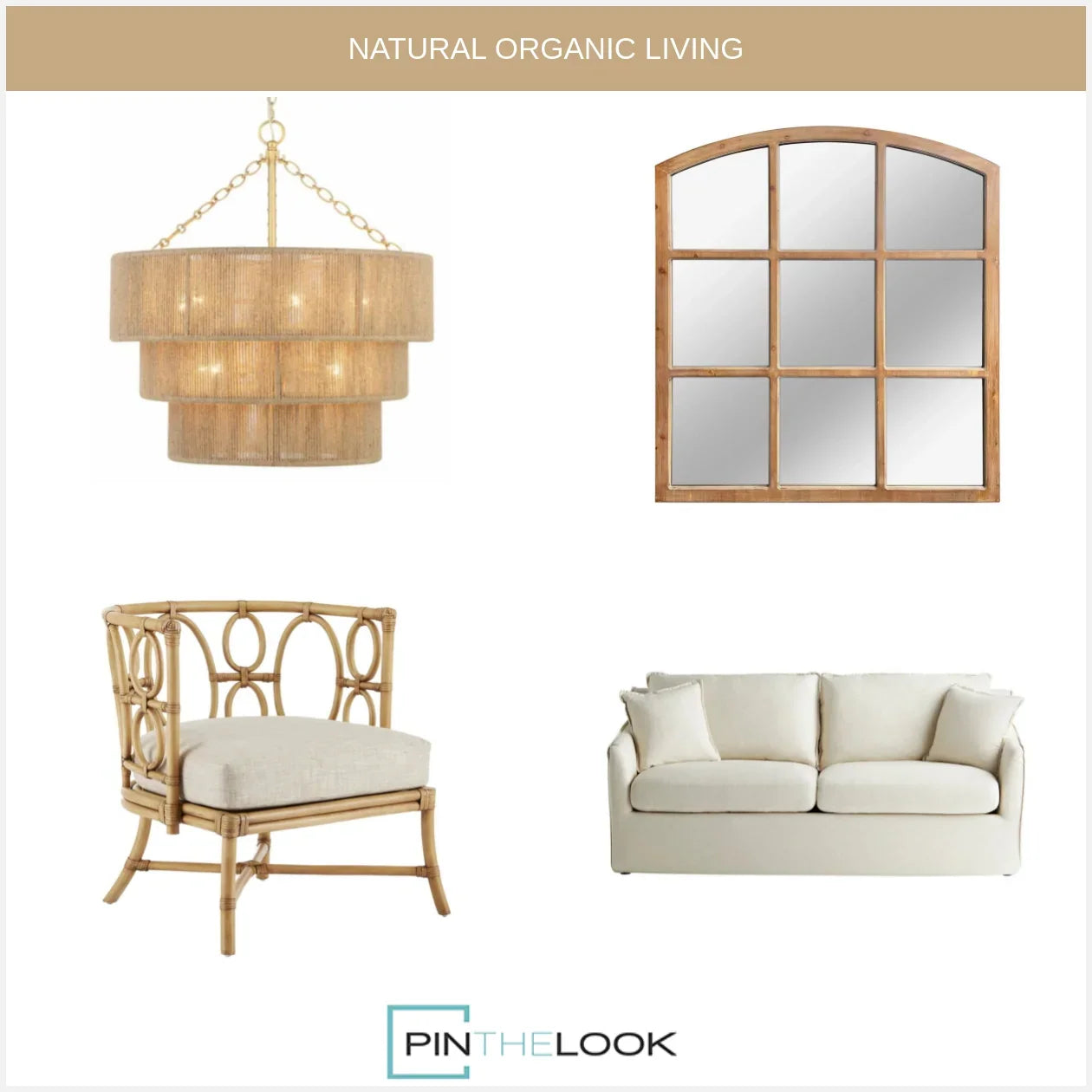 Cream Linen Weave Sofa