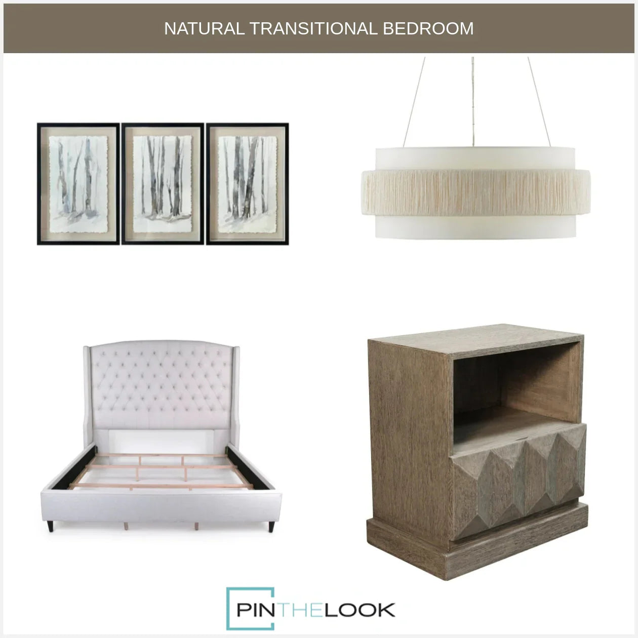 Diamond Tufted Wingback Bed