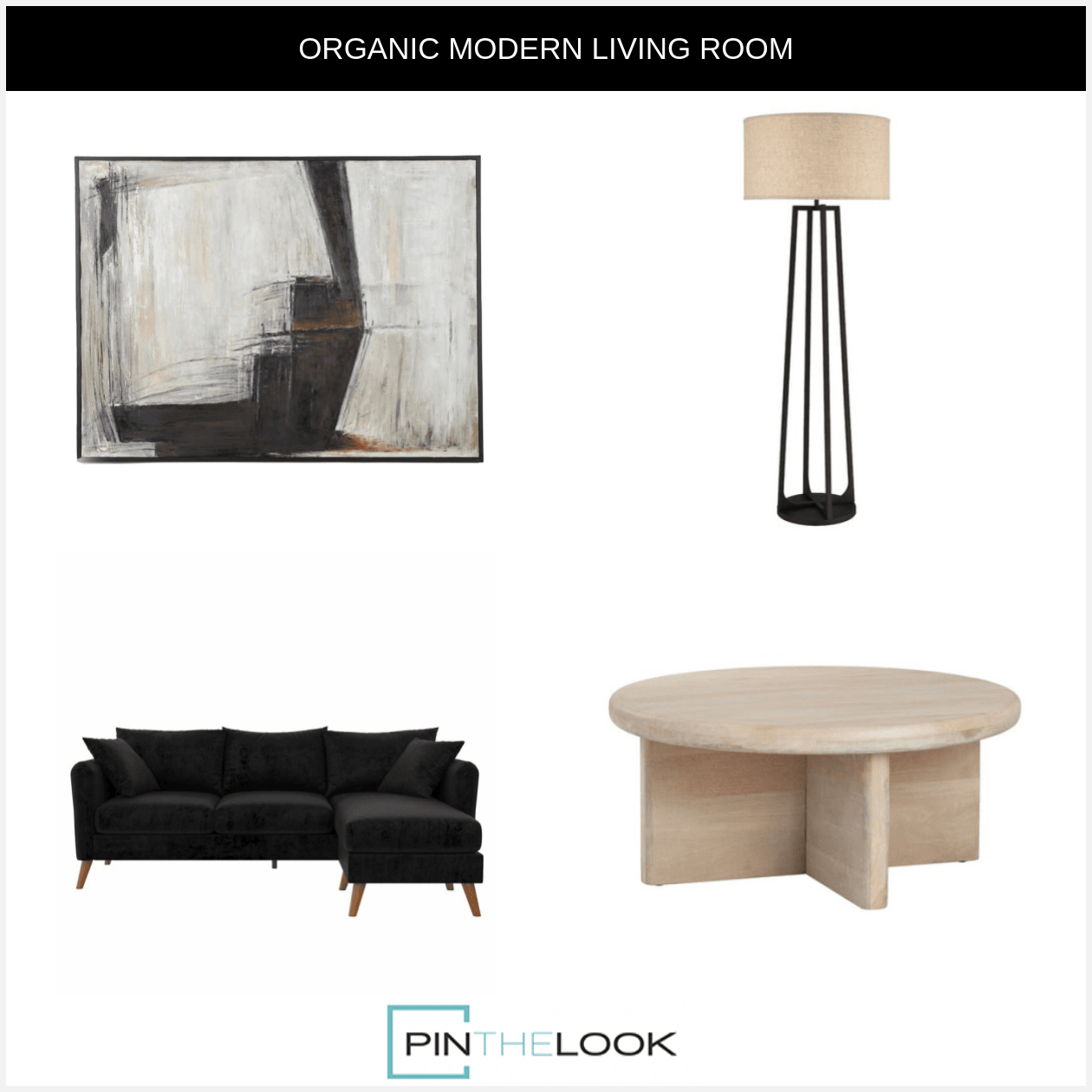 Oil Paint Abstract Black and White Canvas Wall Art