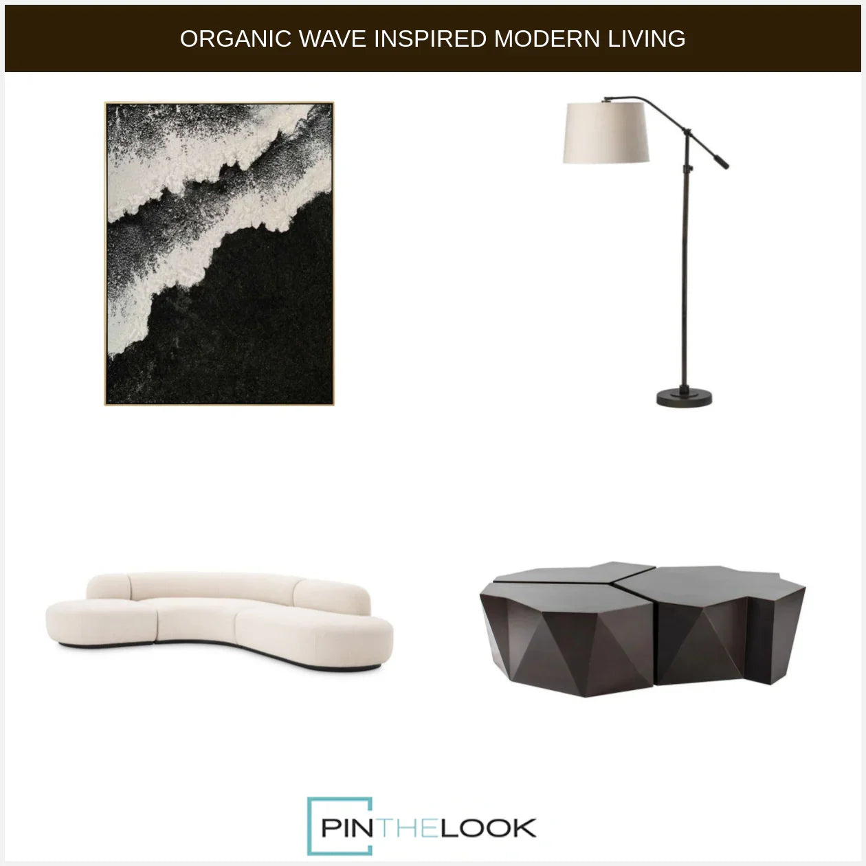 Black Modern Geometric Coffee table