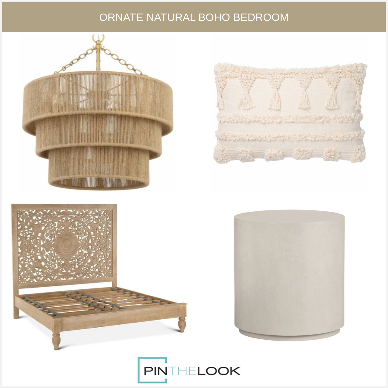 Tiered Jute Wrapped Chandelier