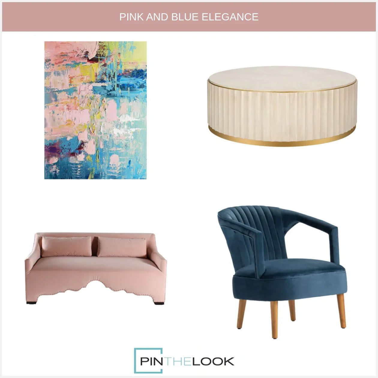Pink Contemporary Arched Sofa