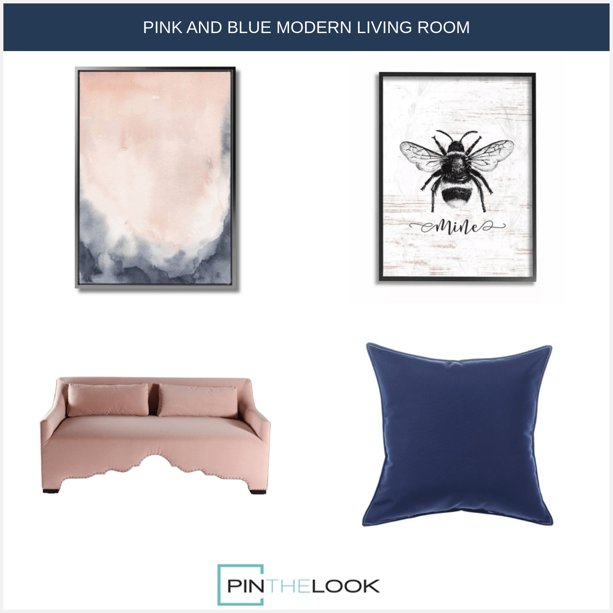 Pink Contemporary Arched Sofa