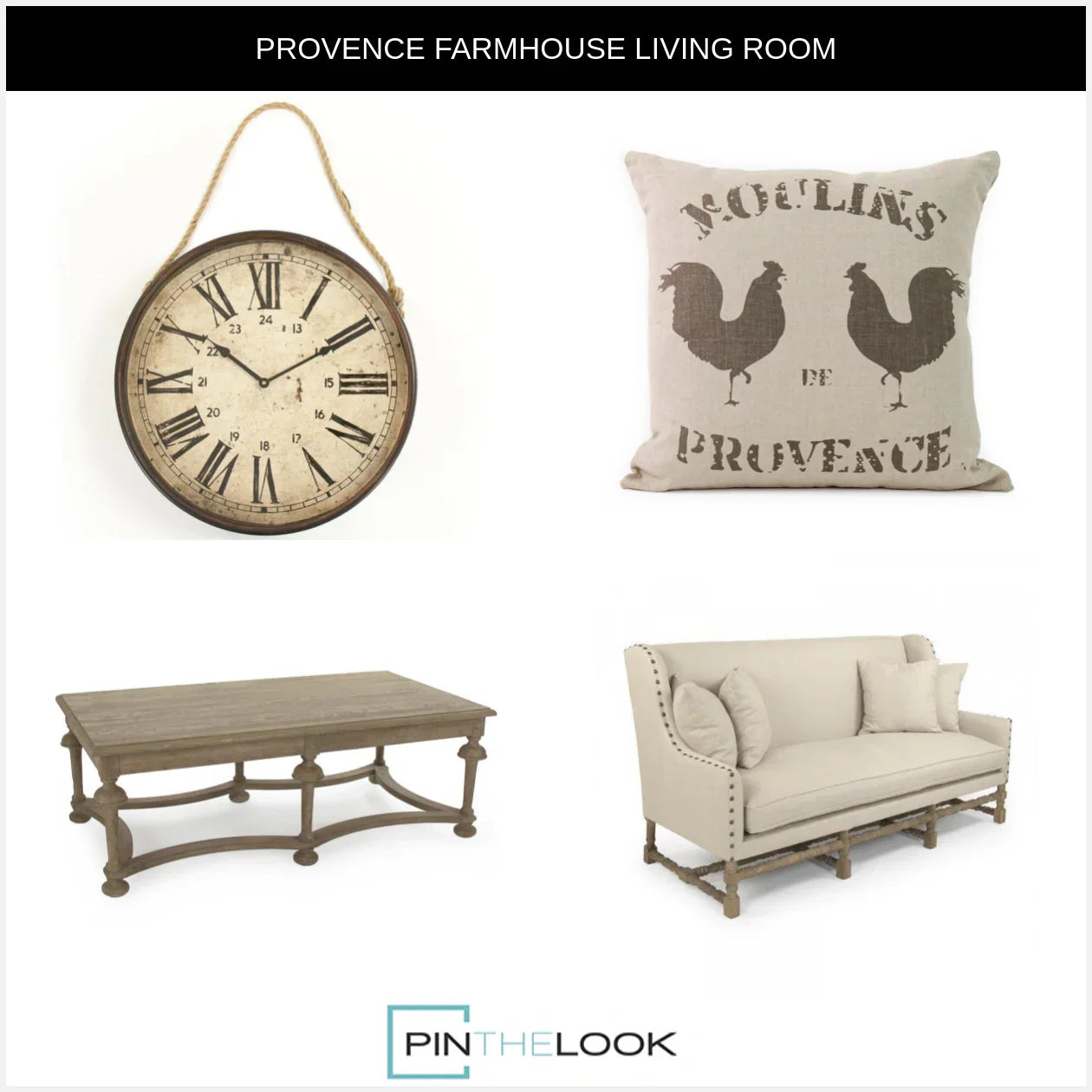 Natural Linen Provencal Nail Studded Settee