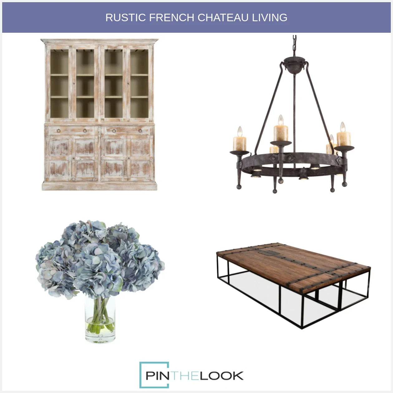 Large Wooden Chateau Doors Coffee Table