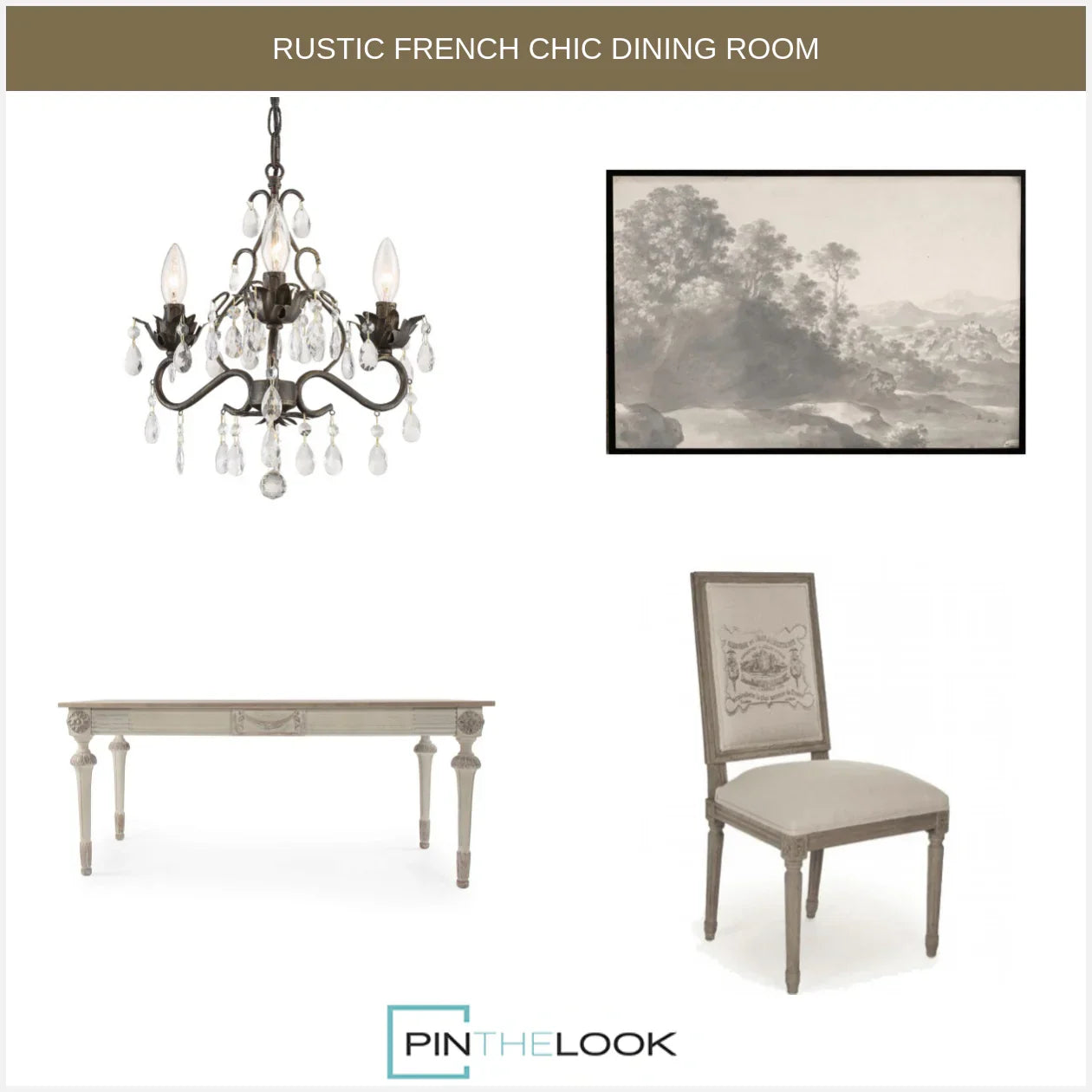French Wine Label Louis Natural Side Chairs