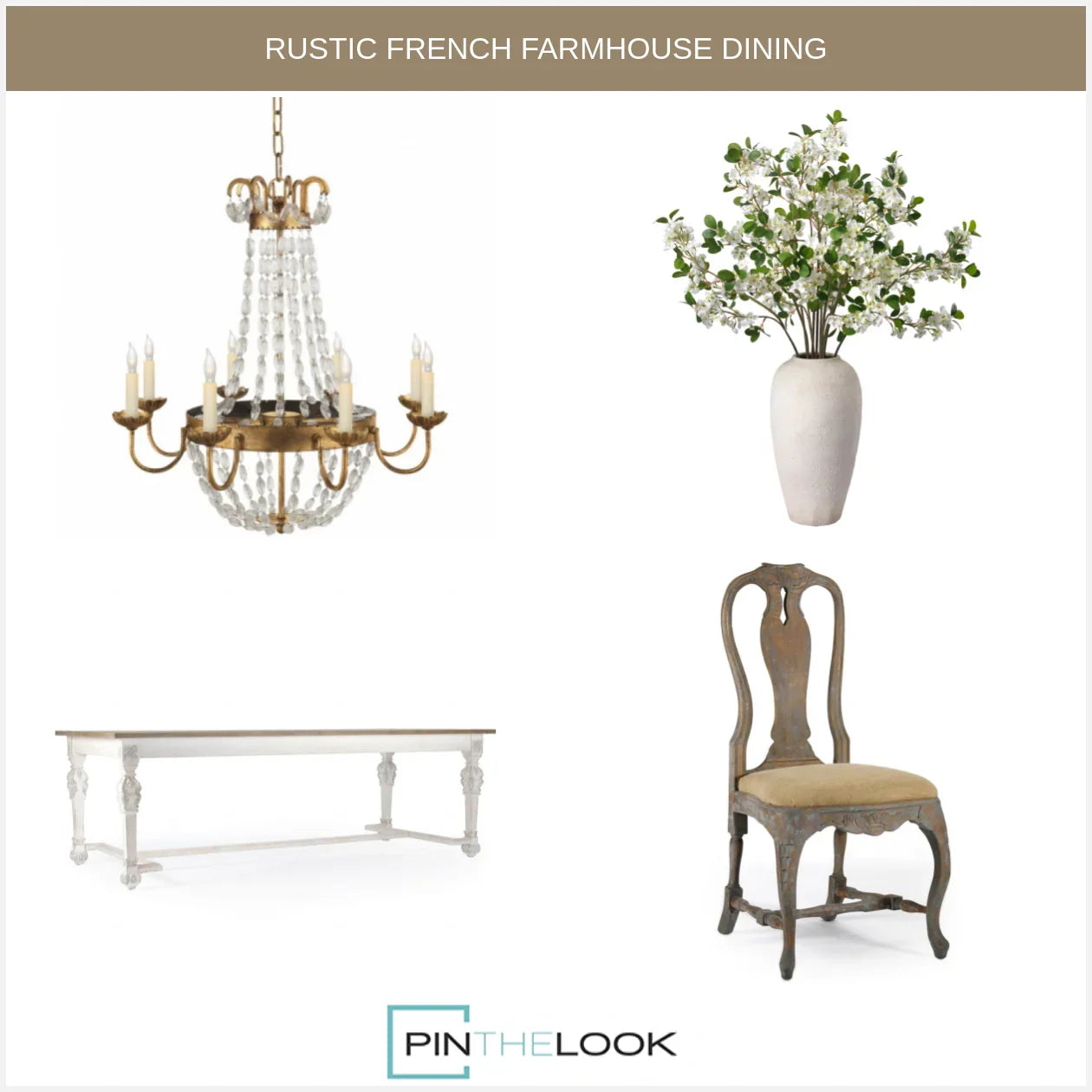 French Wine Label Louis Natural Side Chairs