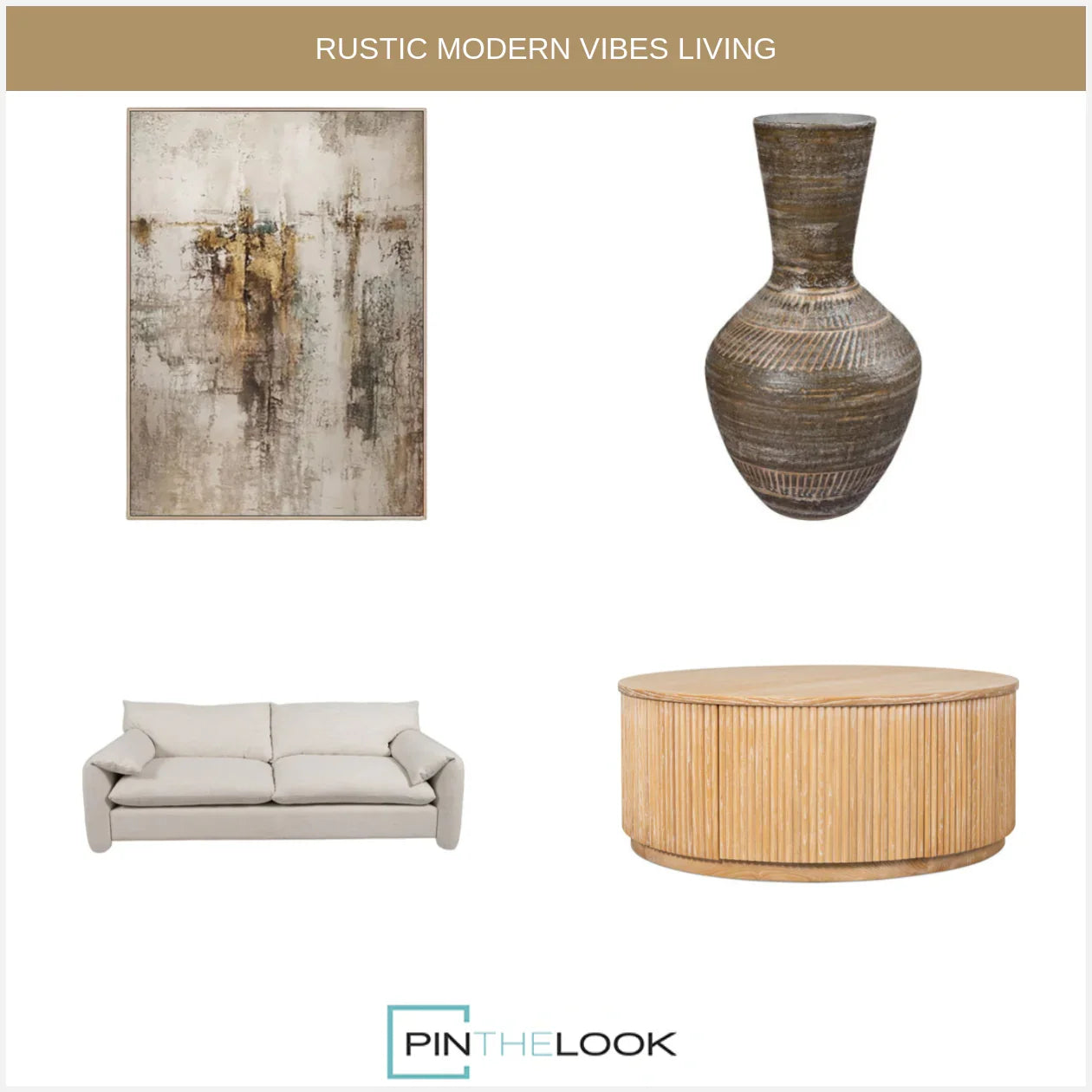 Organic Natural Ridges Coffee Table