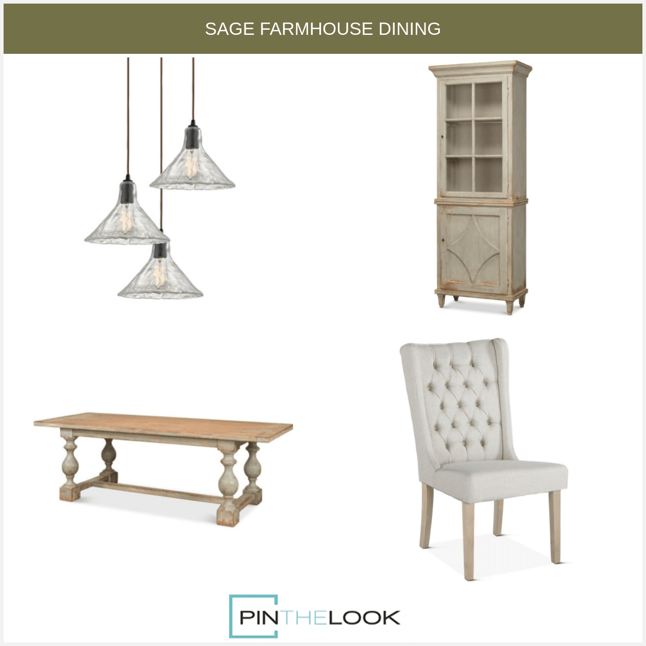 Rustic Sage Farmhouse Trestle Dining Table