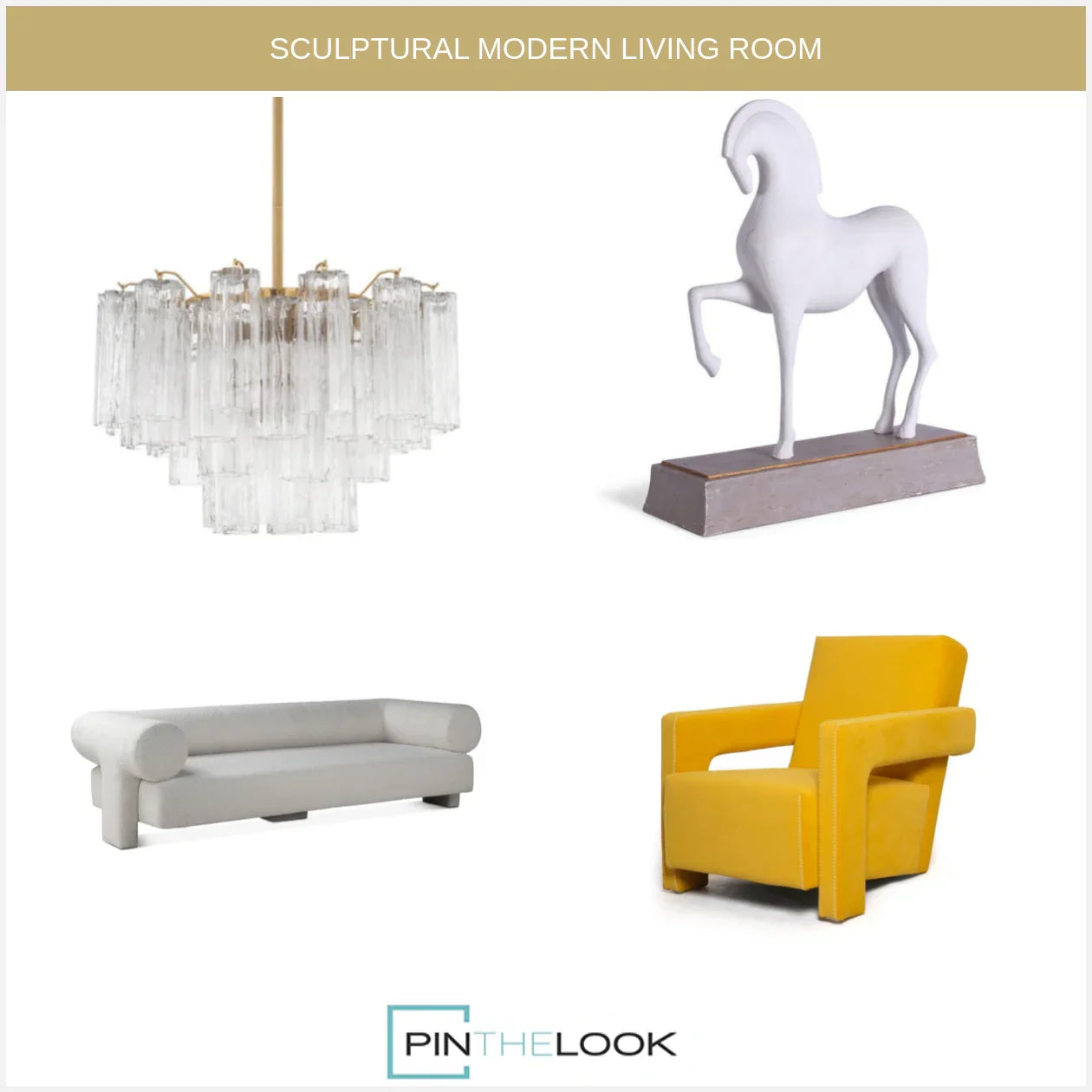 White Steed Accent Sculpture