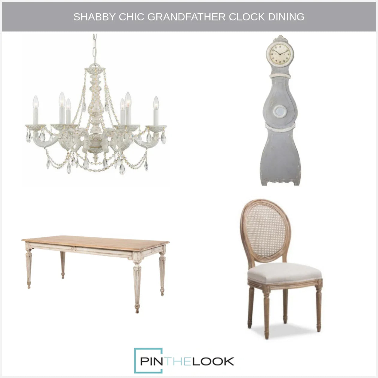 Shabby Chic Crystal Swag Chandelier