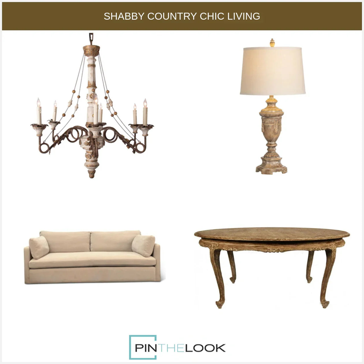 Valeria French Draped Wooden Chandelier