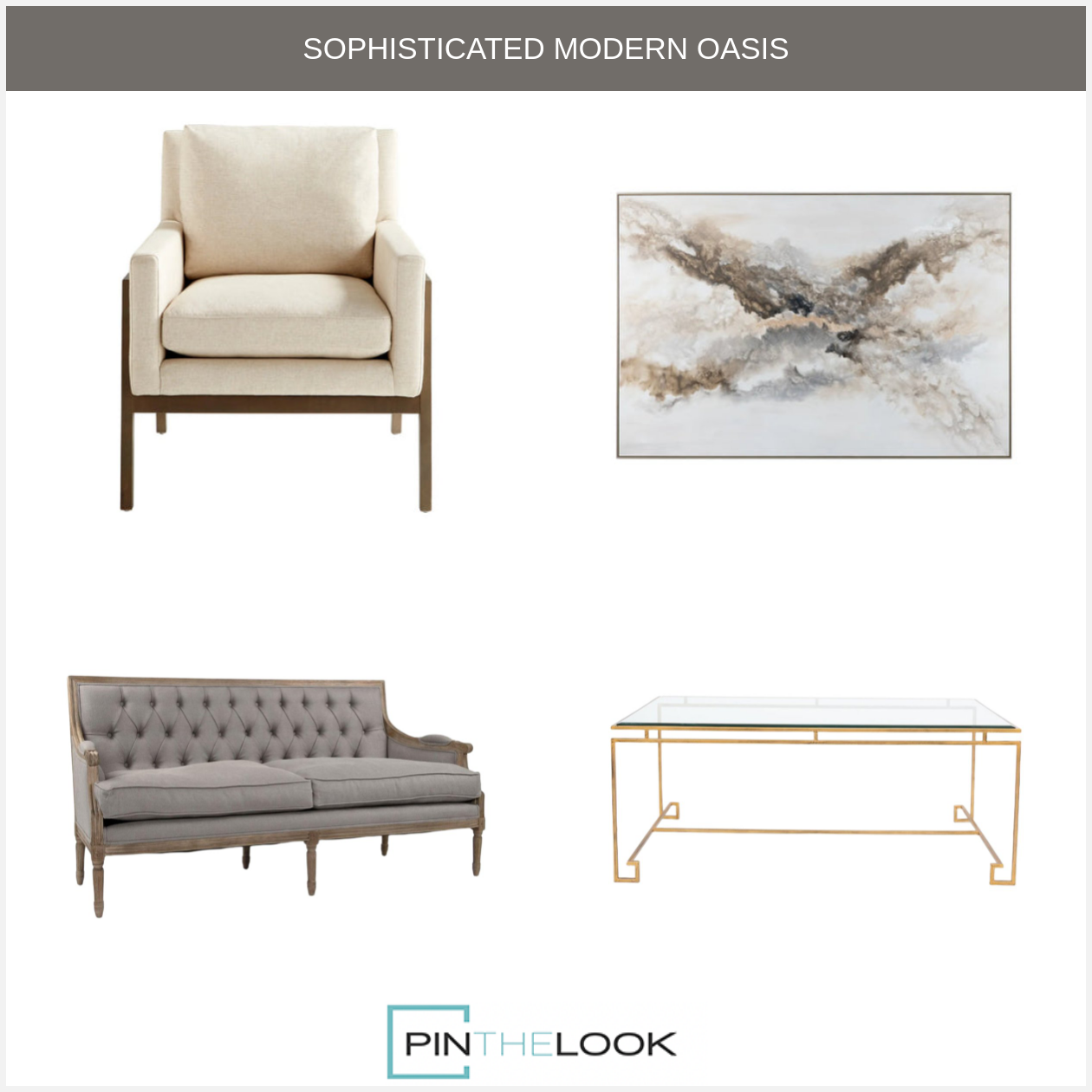 Gray Linen Louis Tufted Sofa