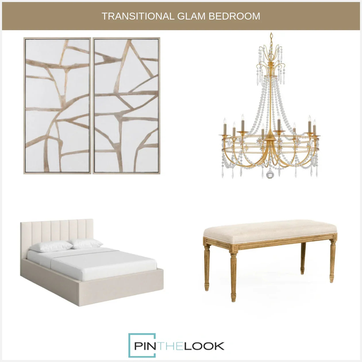 Princessa Gold Crystal Chandelier