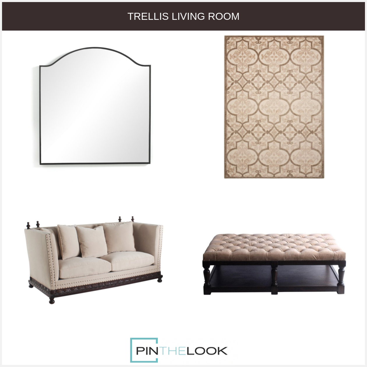 Kingston Tufted Leather Ottoman