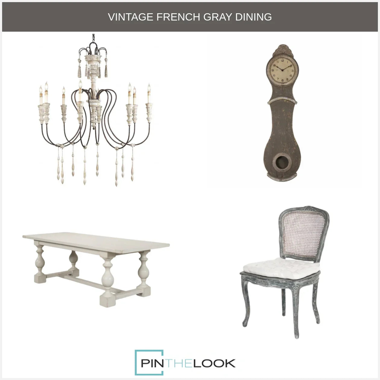 Antique White Farmhouse Trestle Dining Table