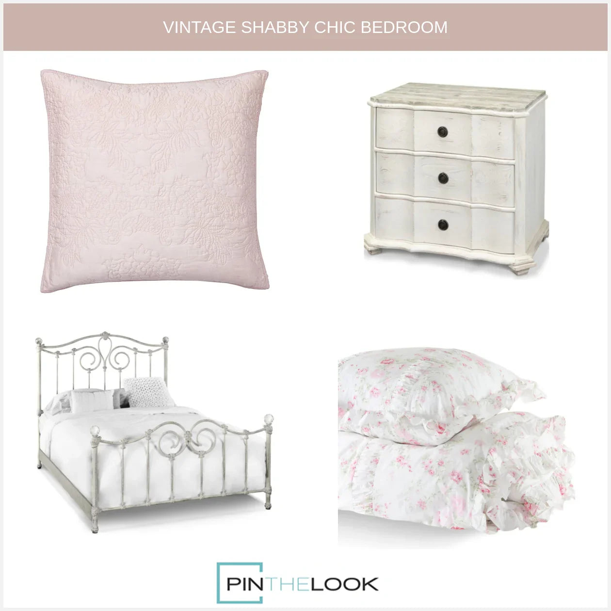 Moonlight White 3-Drawer Nightstand