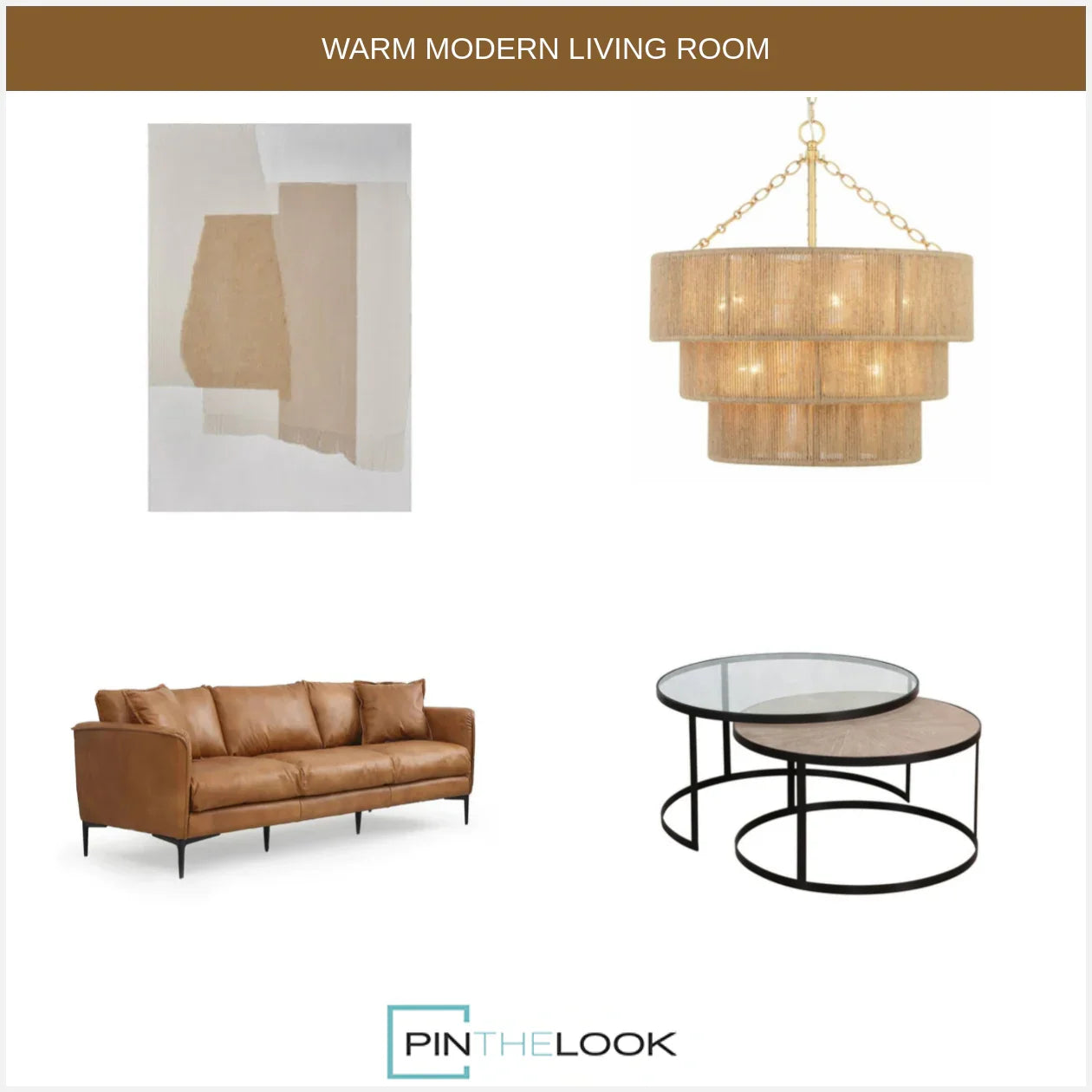 Glass and Wood Top Iron Nesting Tables