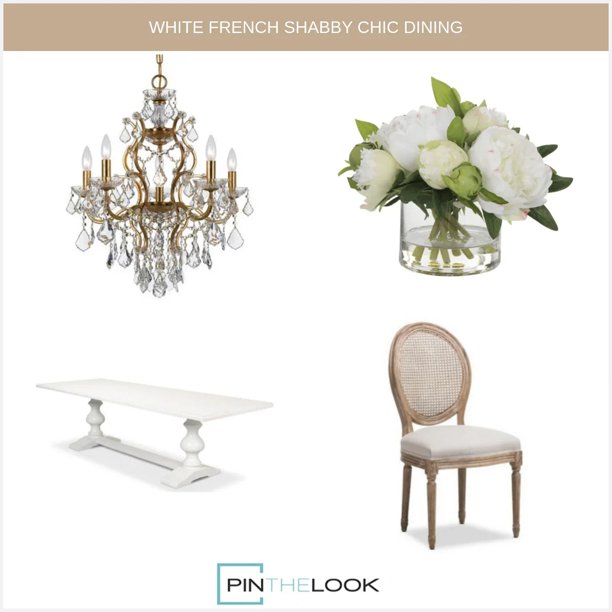 Round Cane Back French Dining Chair