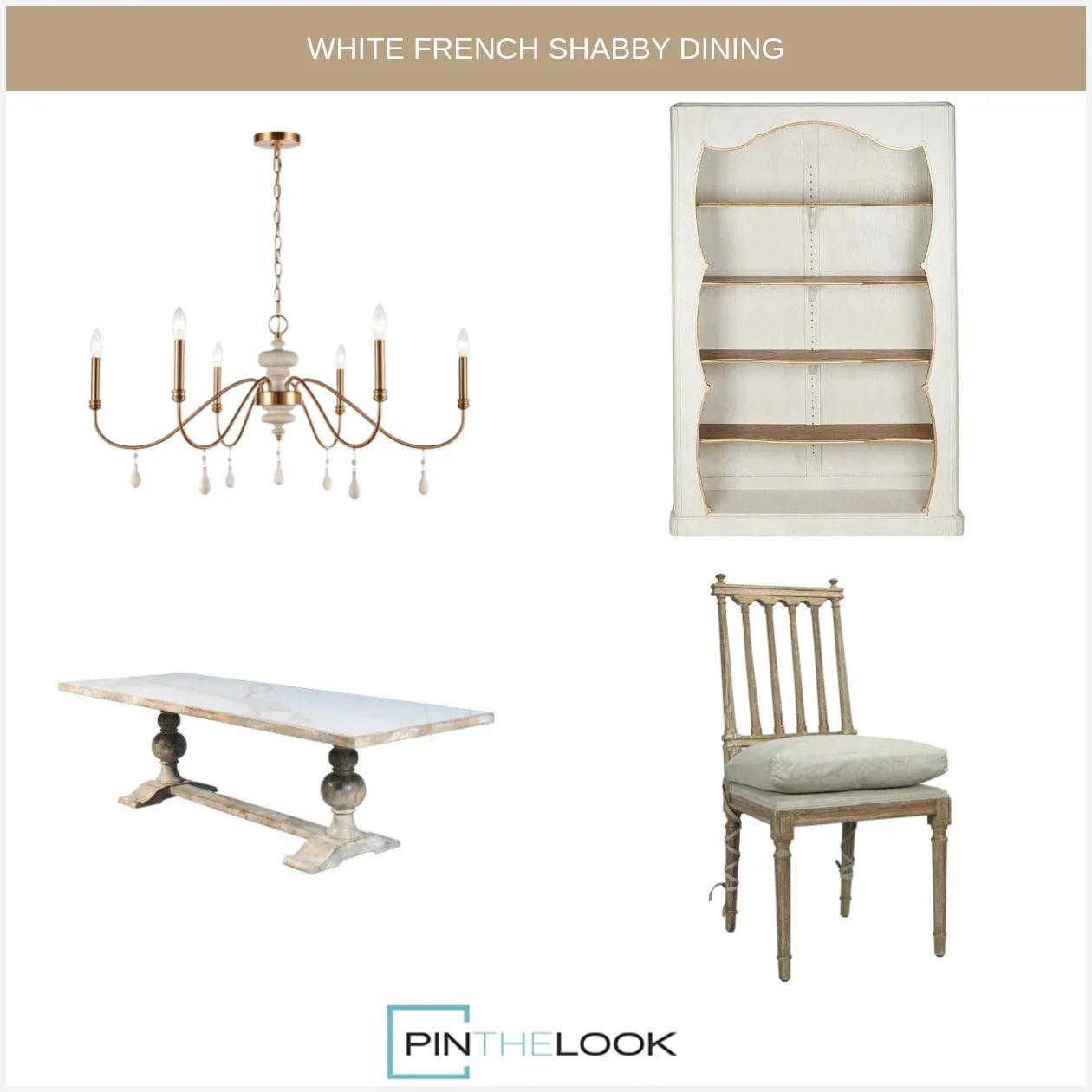 Gilded White Louvre Display Cabinet