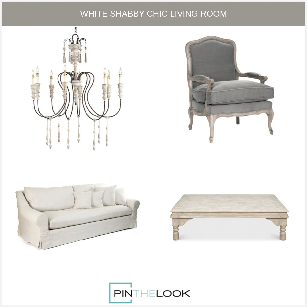 Shabby Chic and Iron Chandelier