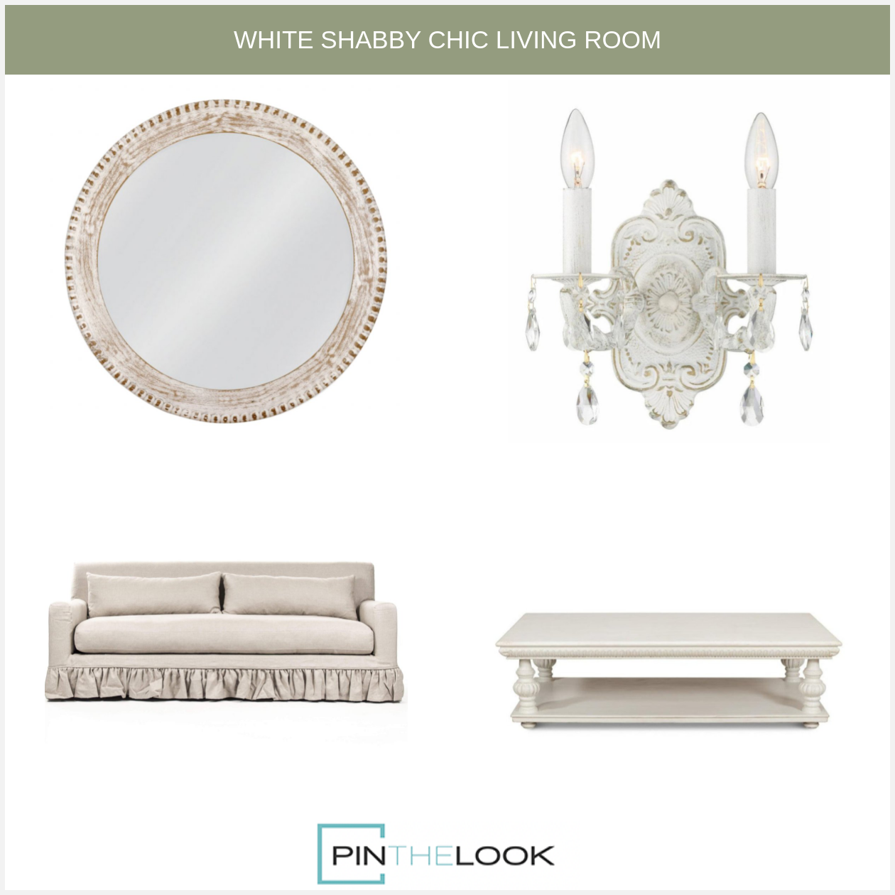 Shabby Chic Crystal Double Sconce