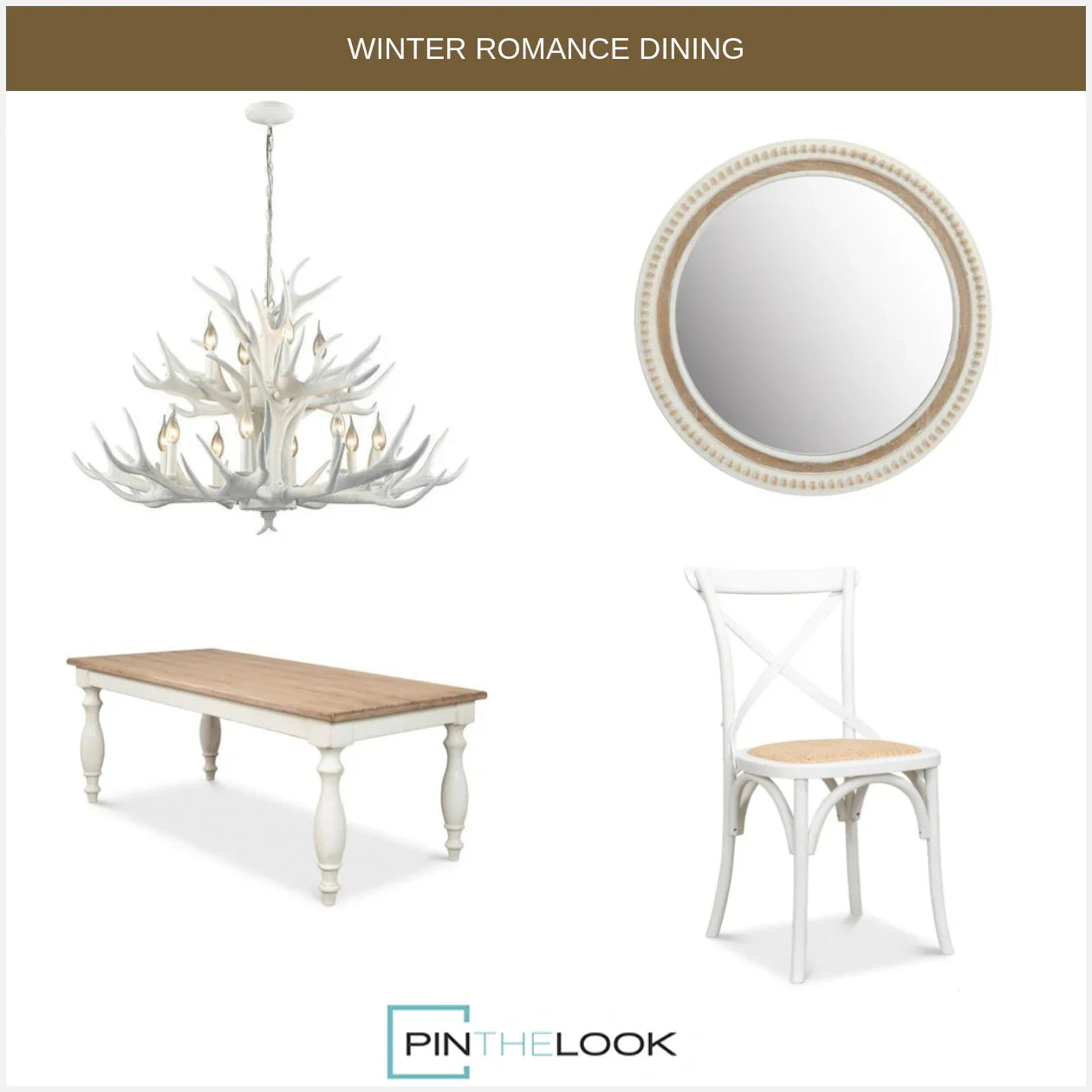 White Brie Farmhouse Dining Table