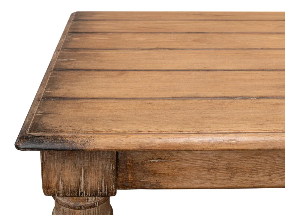 Aged Chestnut Plank Dining Table