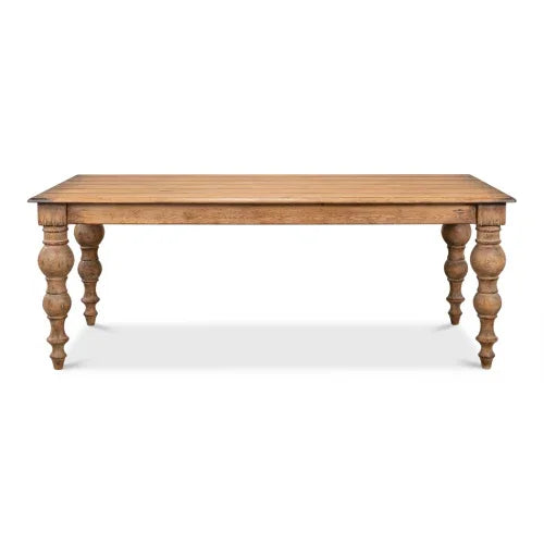 Aged Chestnut Plank Dining Table